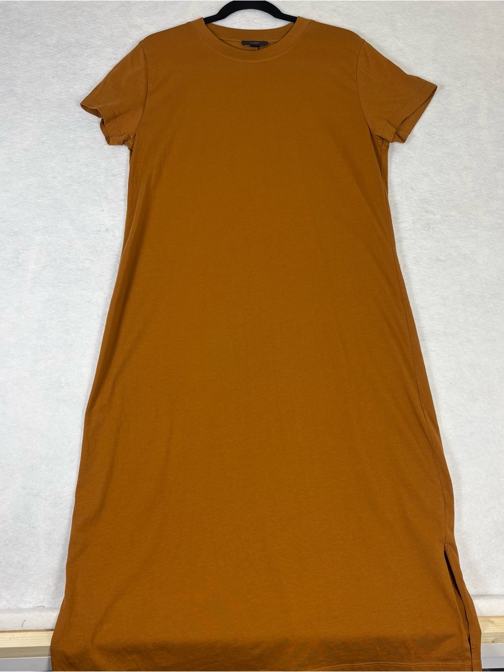 J. Crew Short-Sleeve Maxi Dress in Cinnamon Brown